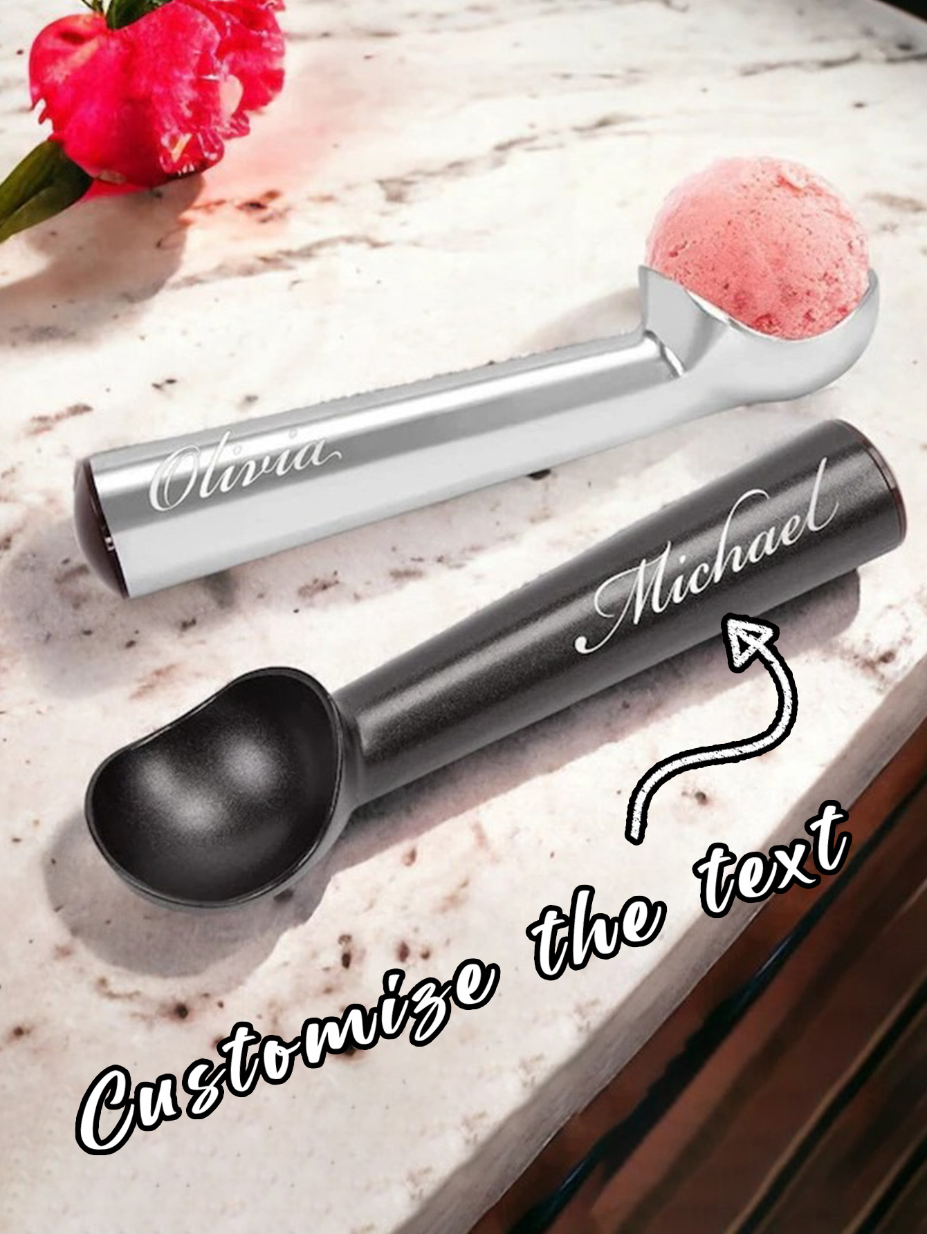 Aluminum Personalized Ice Cream Scoop